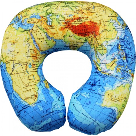 Подушка под шею Игрушка Карта мира